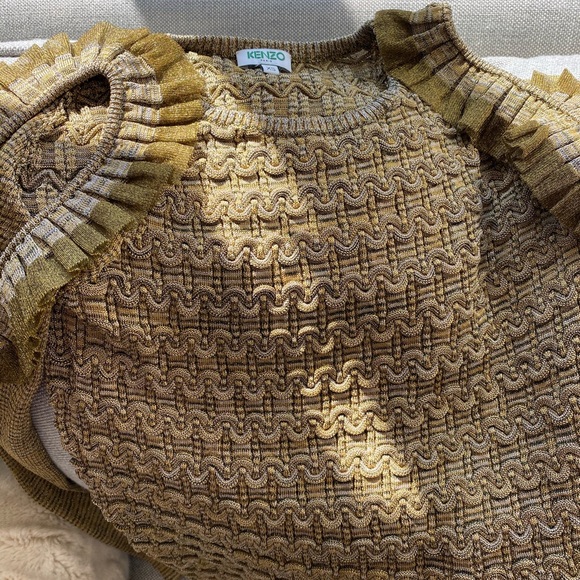 Kenzo Cold Shoulder Metallic Boucle Sweater - Picture 8 of 8